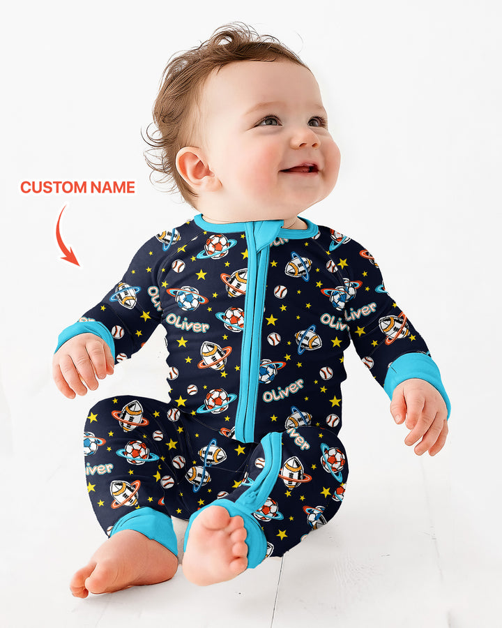 Custom Name Space Sport Bamboo Convertible Zippy