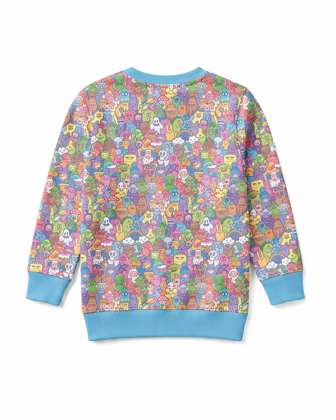 Doodle Characters Pastel Bamboo Crewneck Sweatshirt