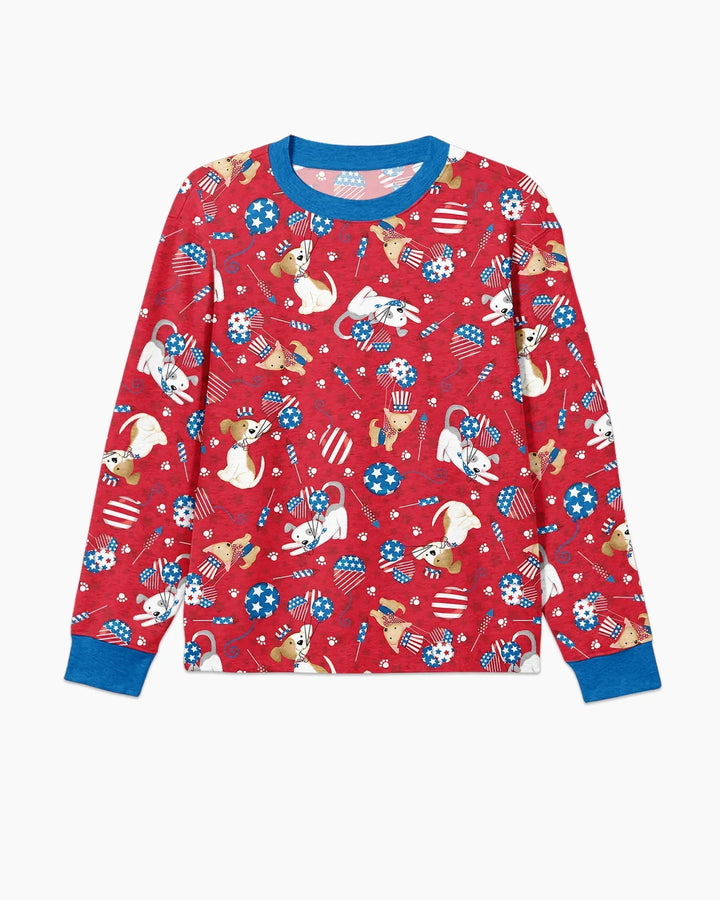 Red, White & Woof Family Matching Bamboo Men's Pajama Set