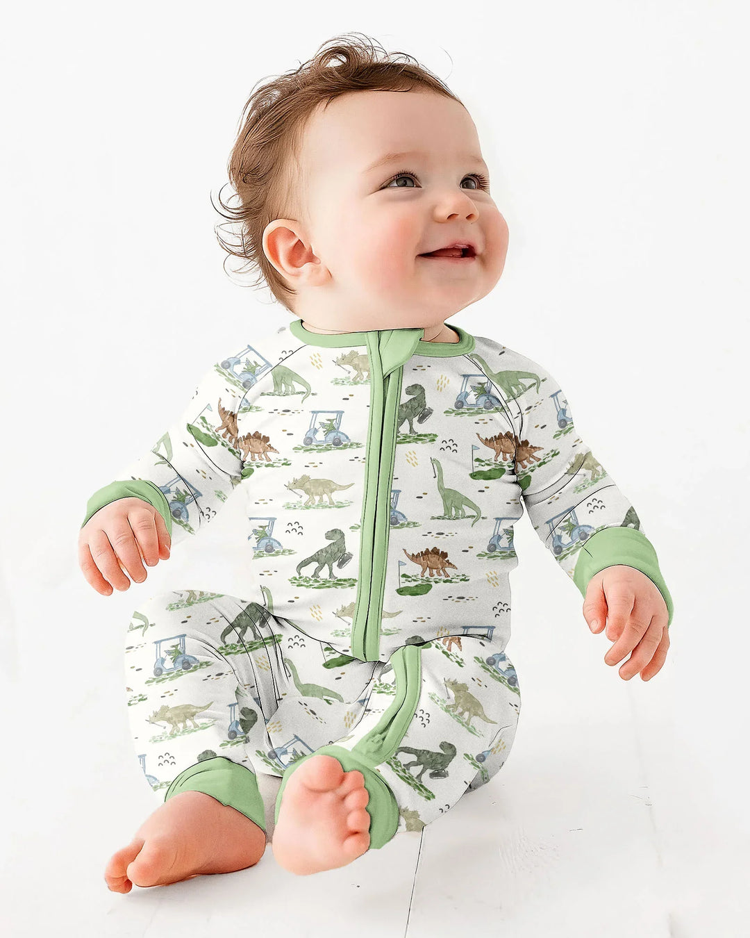Dinos On The Green Daddy & Me Matching Bamboo Convertible Zippy