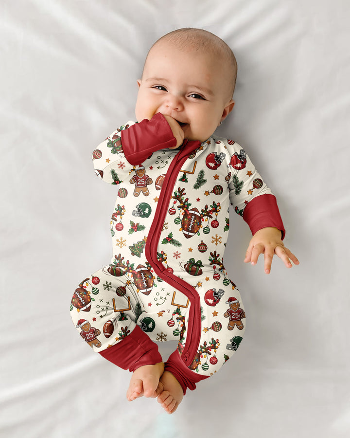 Football Christmas Merry Kickmas Bamboo Convertible Zippy