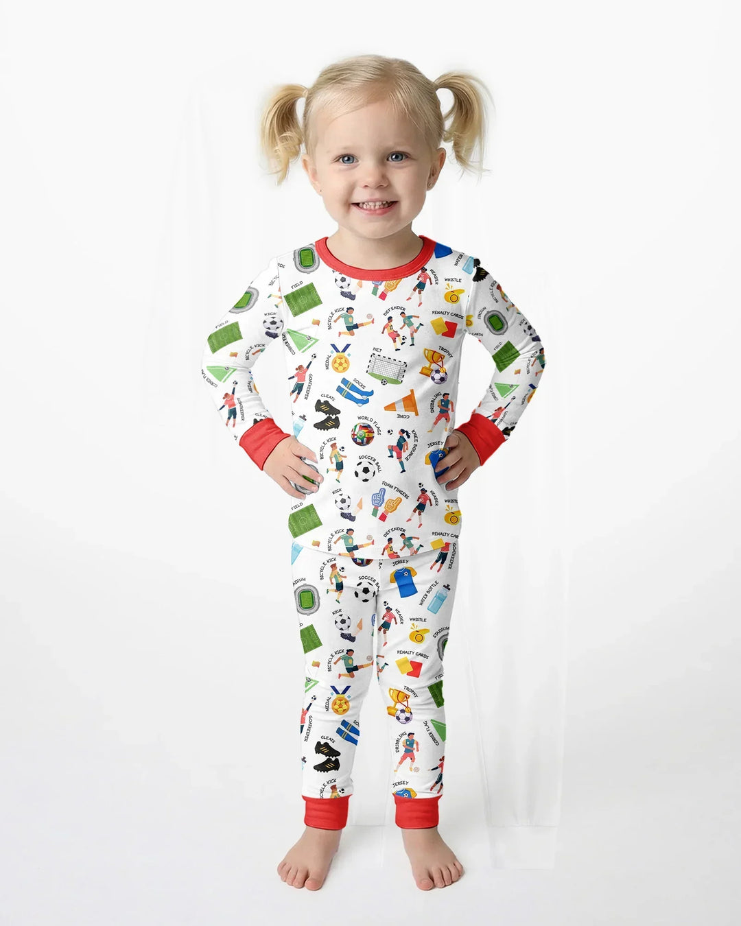 Soccer Fever All About The Game Bamboo Two Piece Long Sleeve Pajama Set