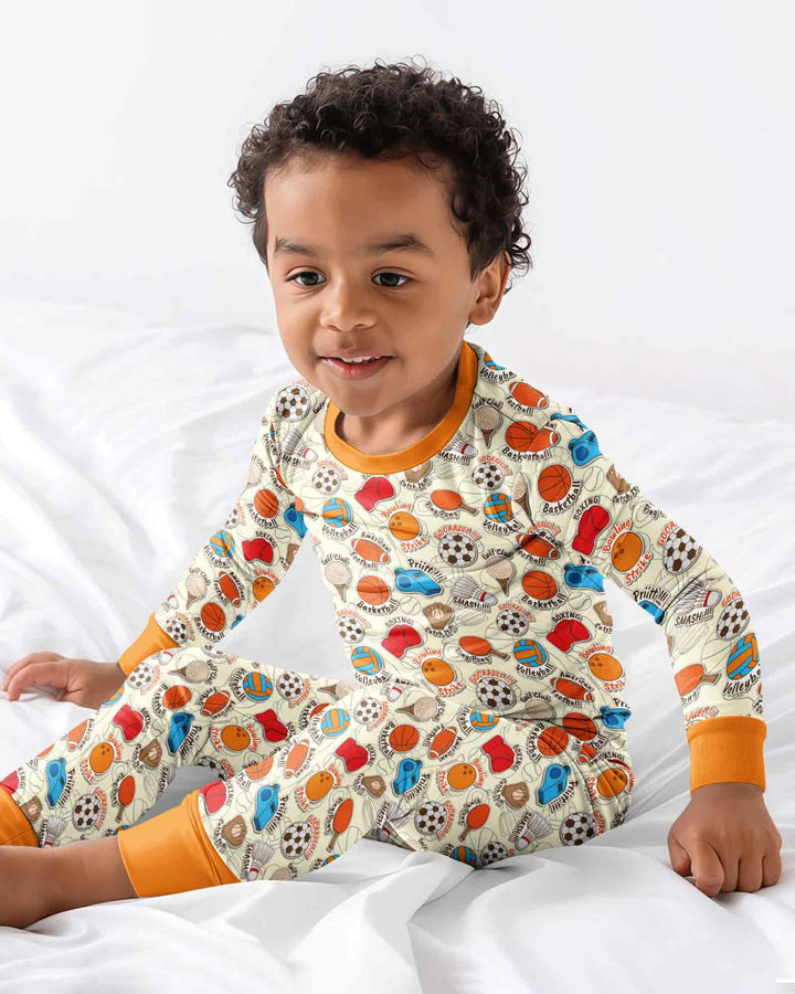 Template Bamboo Two Piece Long Sleeve Pyjamas Set