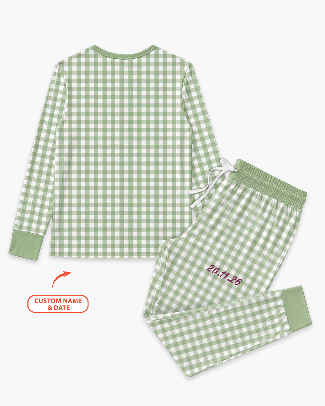 Embroidered Seersucker Bamboo Women Pajama Set