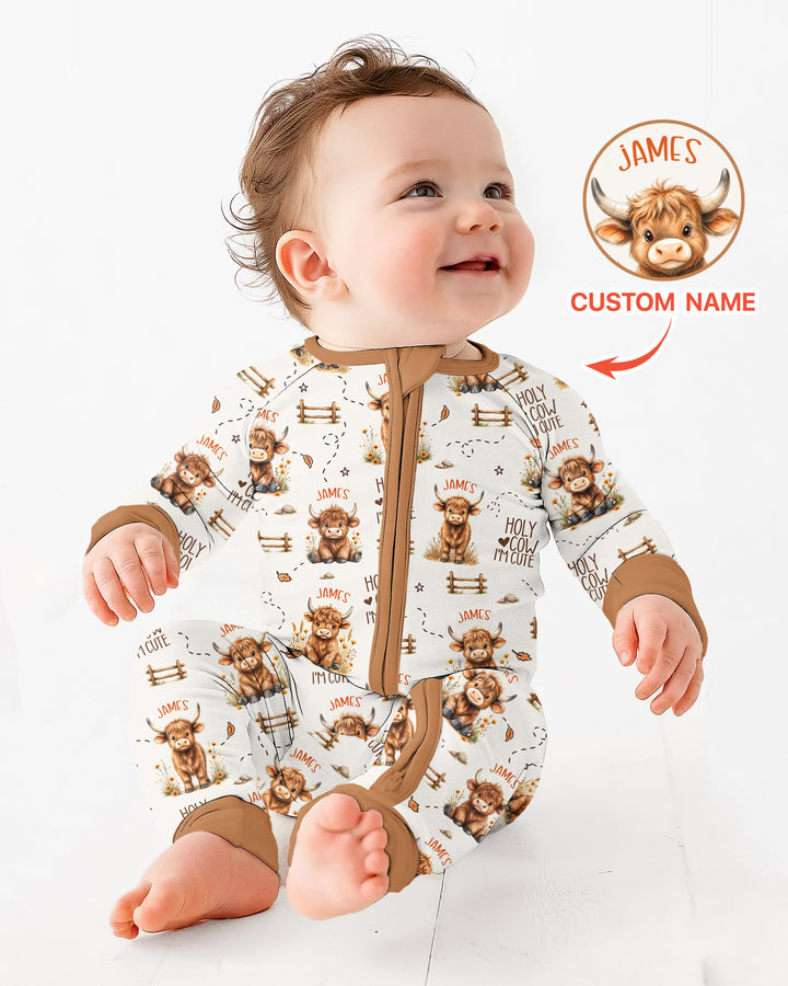 Holy Cow I'm Cute Personalized Bamboo Convertible Zippy