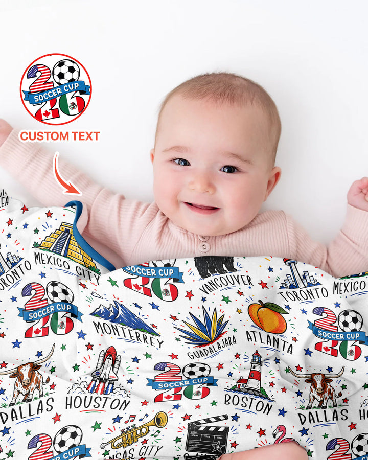 2026 Soccer Cup Host Citties Bamboo Blanket