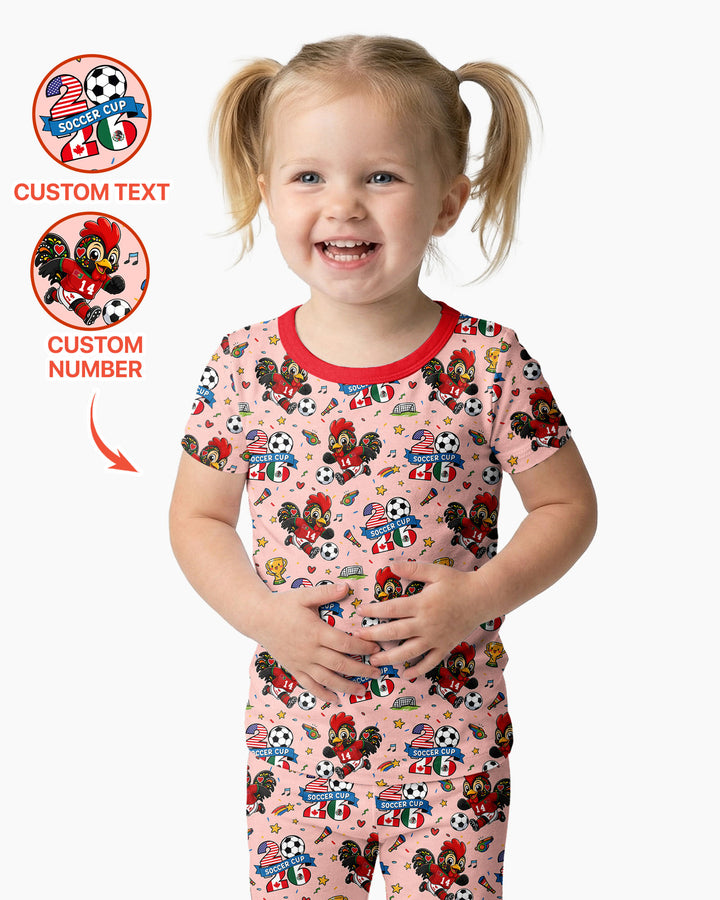 We Are The Champions Soccer Cup 2026 Bamboo Two Piece Short Sleeve Pajama Set