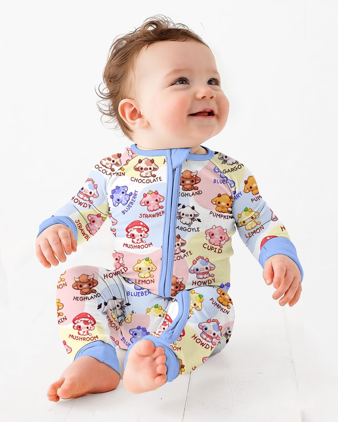 Kawaii Cow Bamboo Convertible Zippy