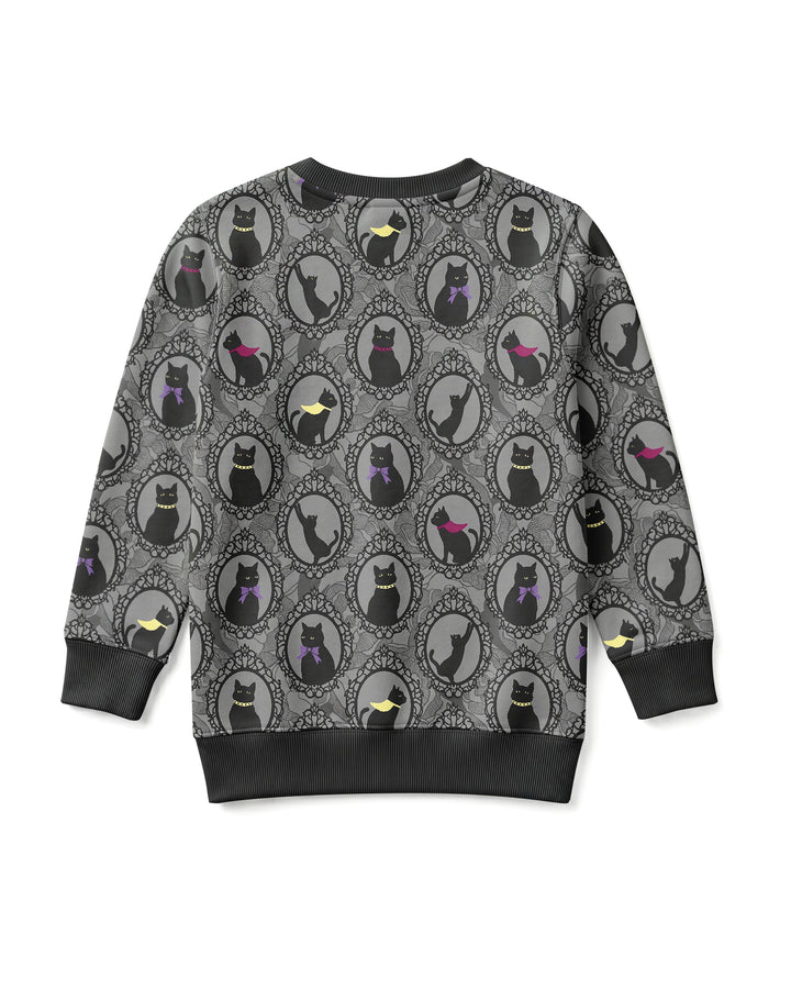 Midnight Cat Parade Bamboo Crewneck Sweatshirt