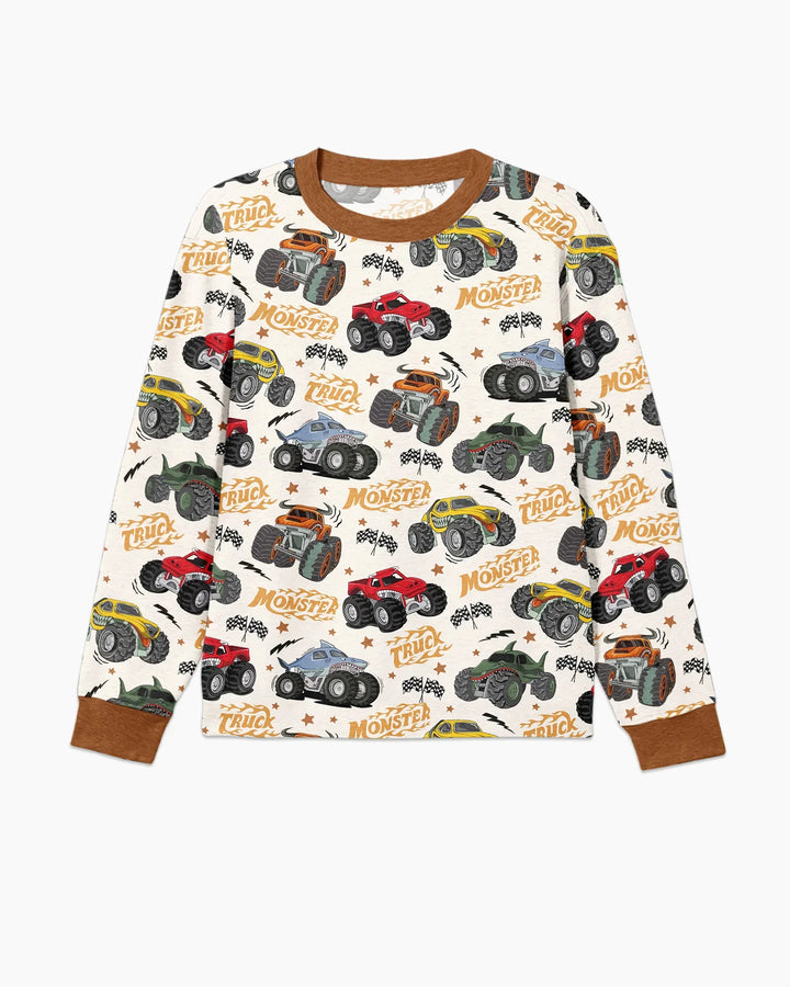 Vroom Vroom Monster Truck Bamboo Men's Pajama Set