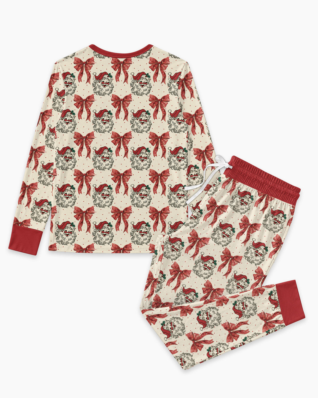 Retro Christmas Jingle Bell Rock Bamboo Women Pajama Set