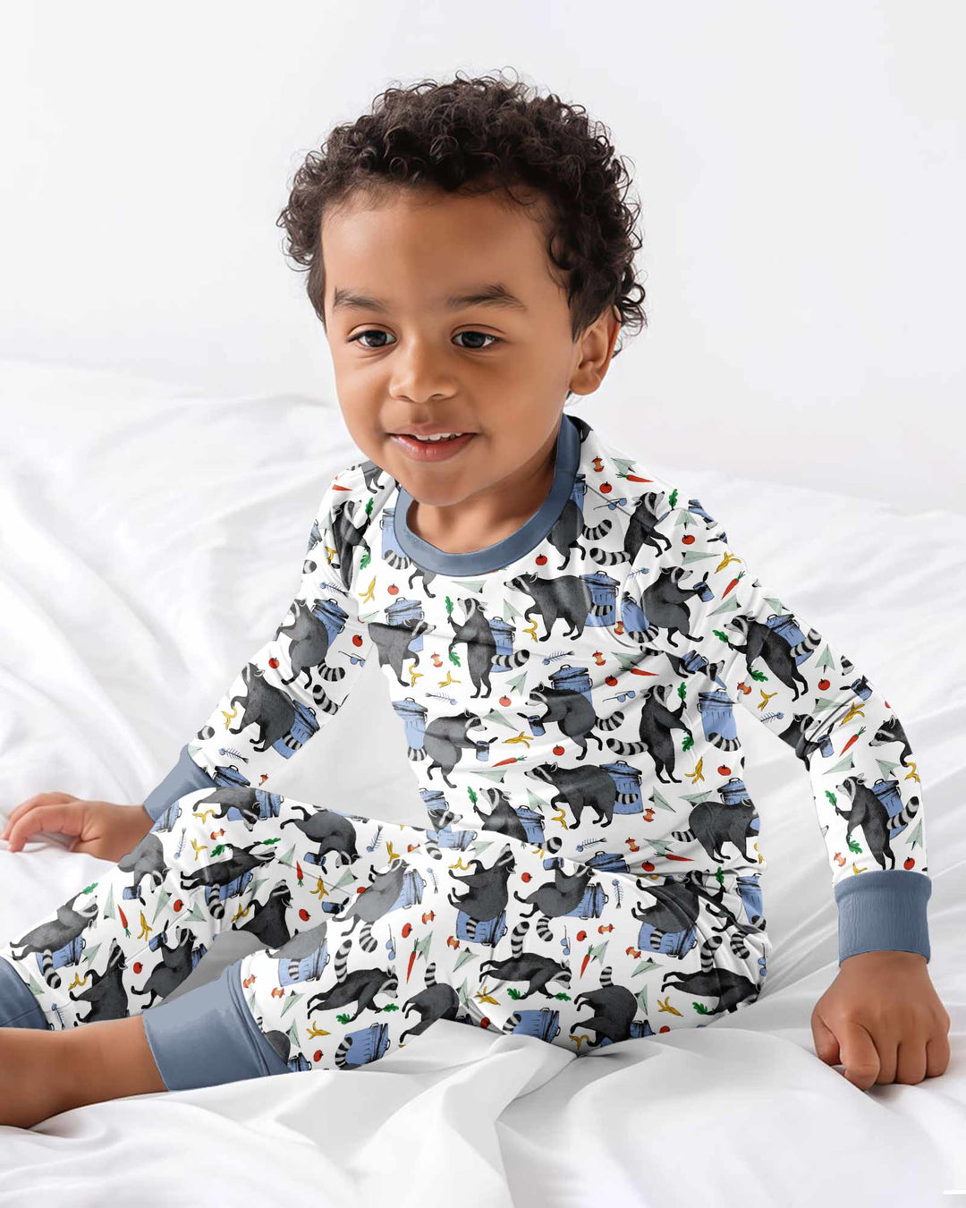 Trash Panda Adventures Bamboo Two Piece Long Sleeve Pajama Set