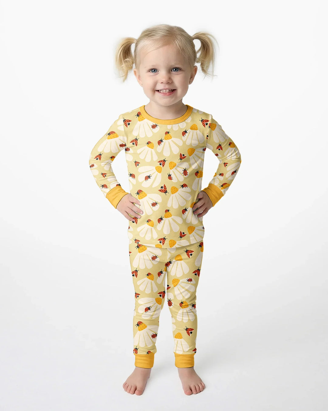 Lucky Little Bug Bamboo Two Piece Long Sleeve Pajama Set