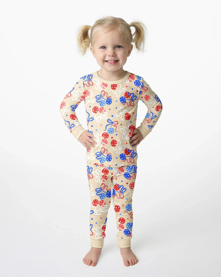 Cherry America 4th of July Bamboo Two Piece Long Sleeve Pajama Set
