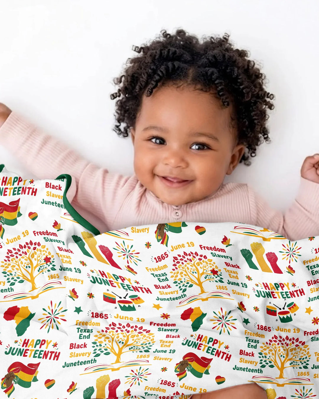 Happy Juneteenth Bamboo Blanket