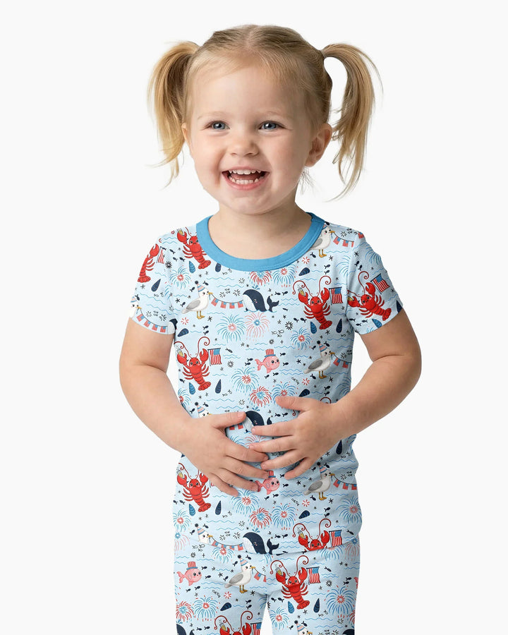 Celebrate 4th of July Family Matching Bamboo Two Piece Short Sleeve Pajama Set