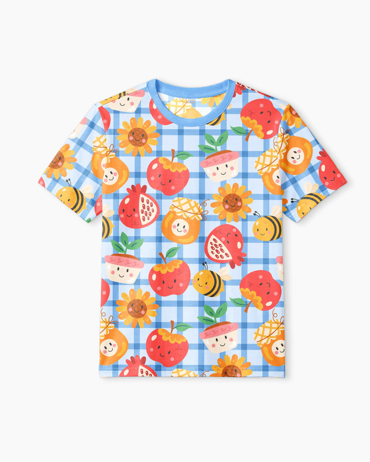 Sweet New Year Bamboo Men Short Sleeve Short Pajama Set