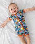 Whimsical Witch Cats Bamboo Shorty Zippy