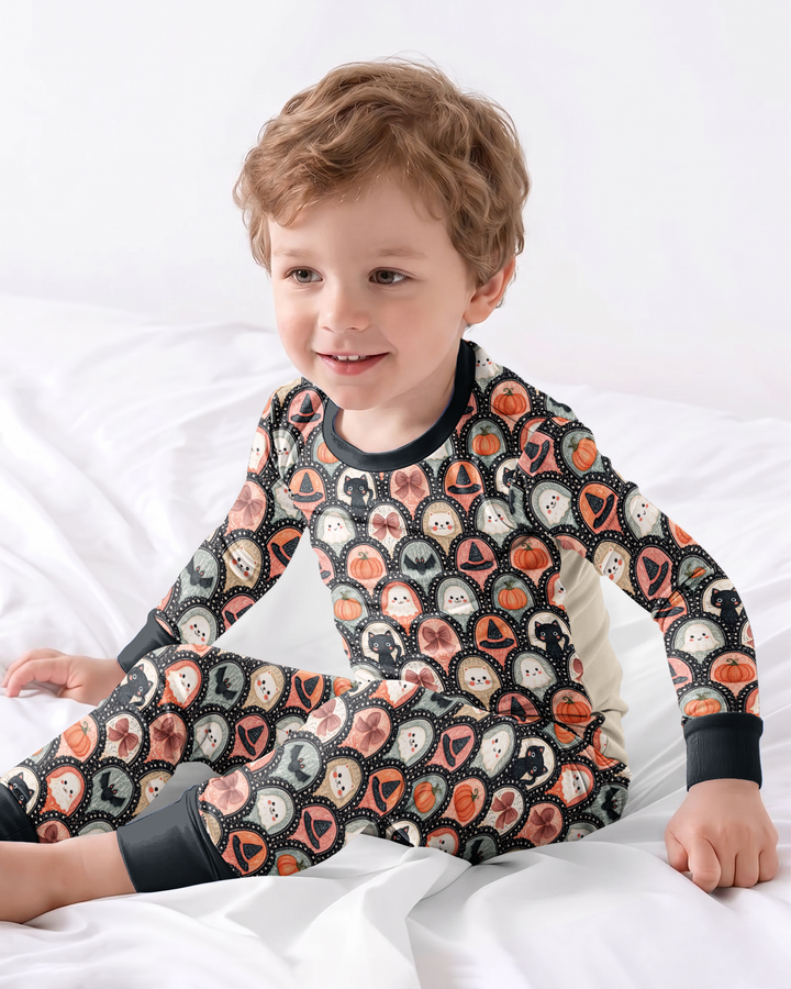 Coquette Halloween Bamboo Two Piece Long Sleeve Pajama Set