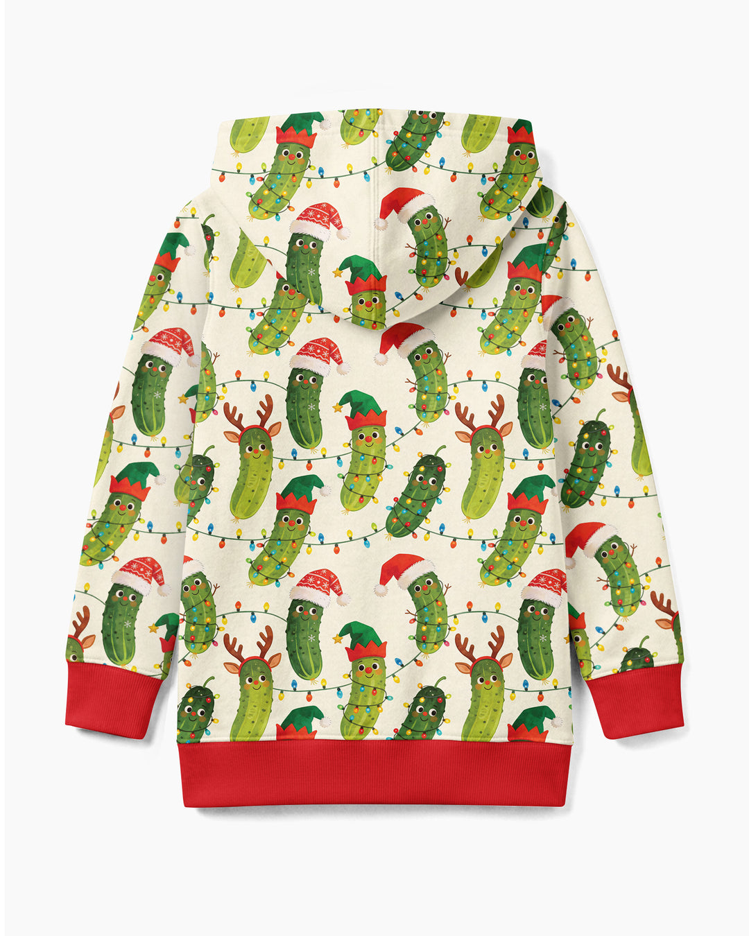 Cheerful Christmas Pickle Bamboo Zip Hoodie