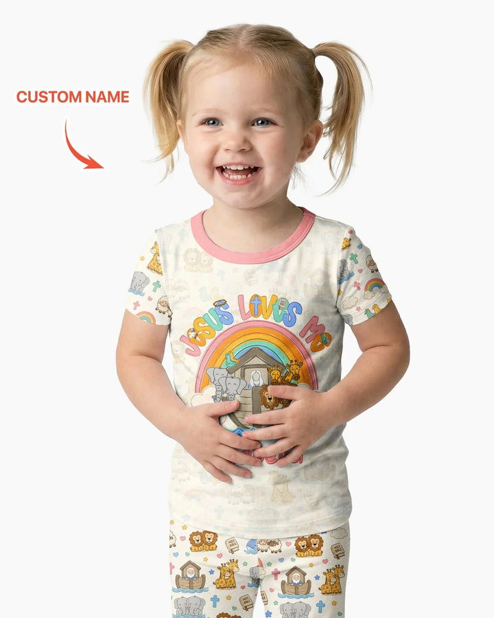CUSTOM Template Bamboo Two Piece Short Sleeve Pyjamas Set
