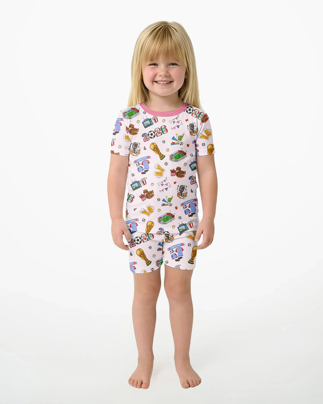 Dreaming of The Cup Bamboo Two Piece Short Sleeve Shorts Pajama Set