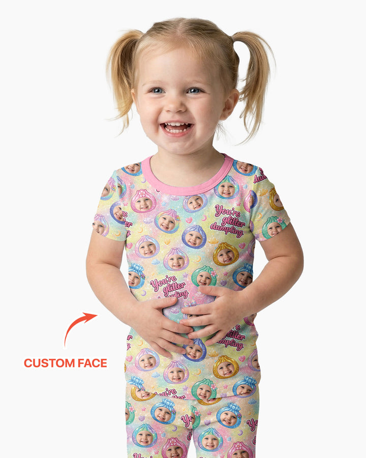 CUSTOM Template Bamboo Two Piece Short Sleeve Pyjamas Set