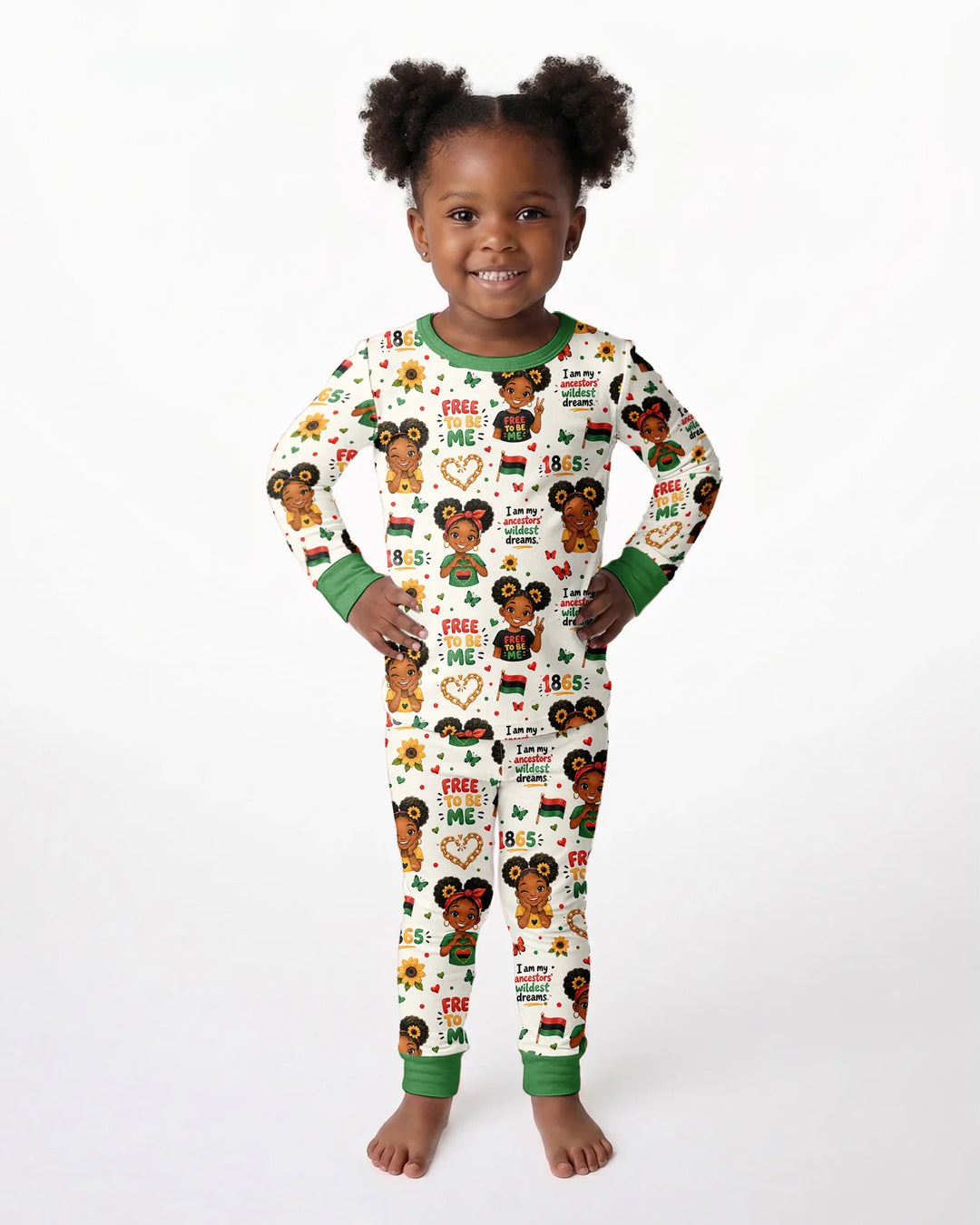 Juneteenth I am My Ancestors' Wildest Dream Bamboo Two Piece Long Sleeve Pajama Set