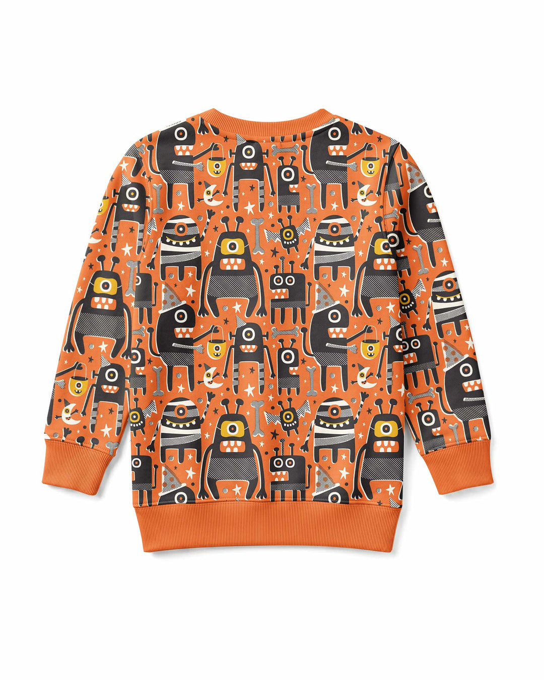 Mid Century Halloween Monster Toss Bamboo Crewneck Sweatshirt