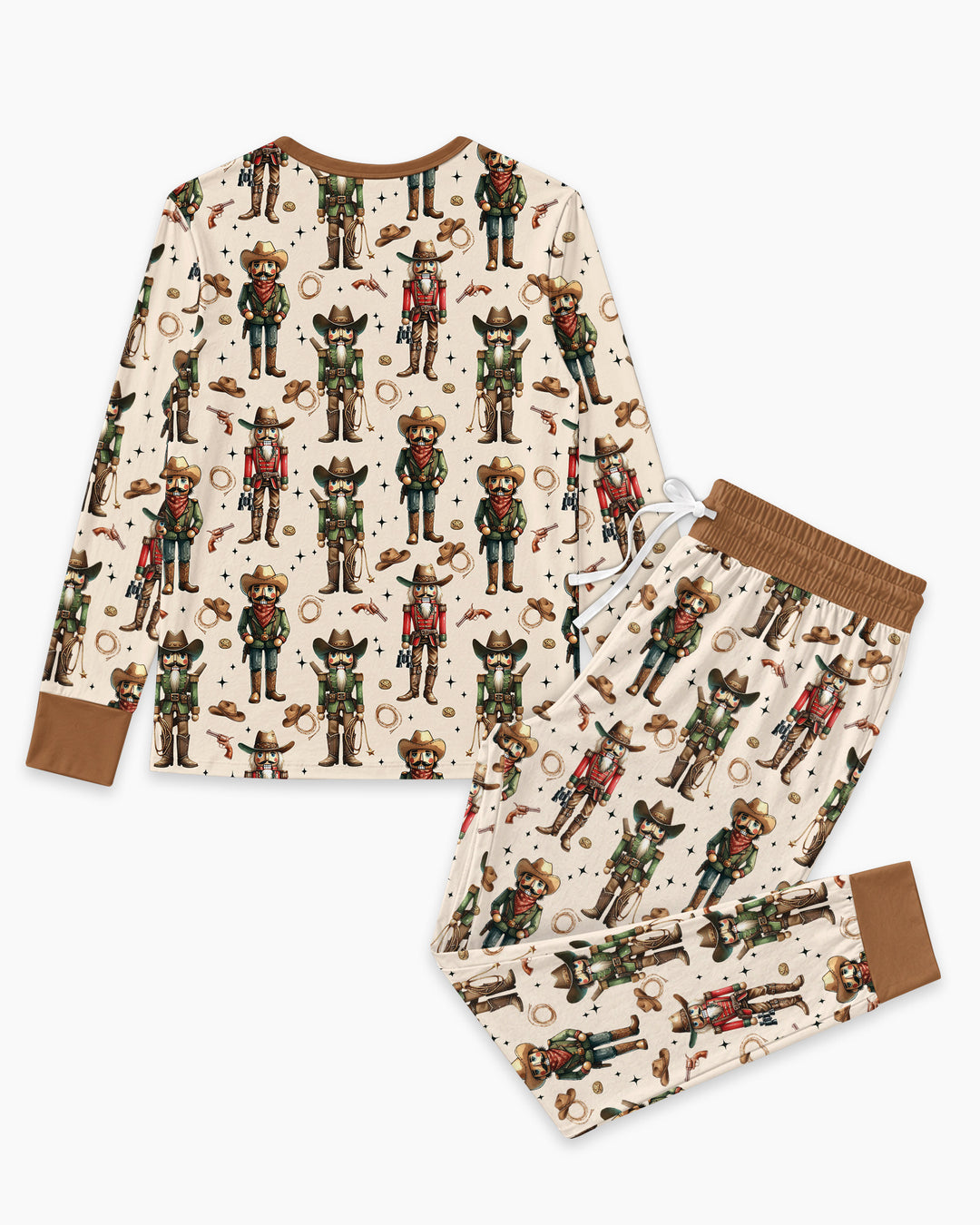 Western Christmas Cowboy Nutcracker Bamboo Women Pajama Set