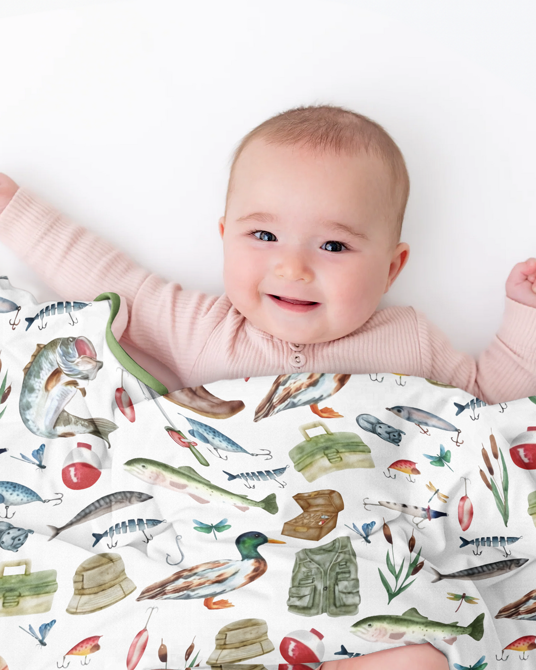 Daddy's Fishing Buddy Daddy& Me Matching Bamboo Blanket