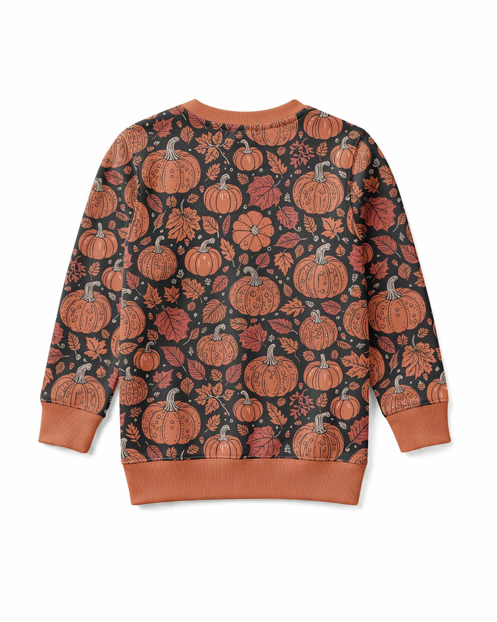 Retro Halloween Pumpkins Bamboo Crewneck Sweatshirt