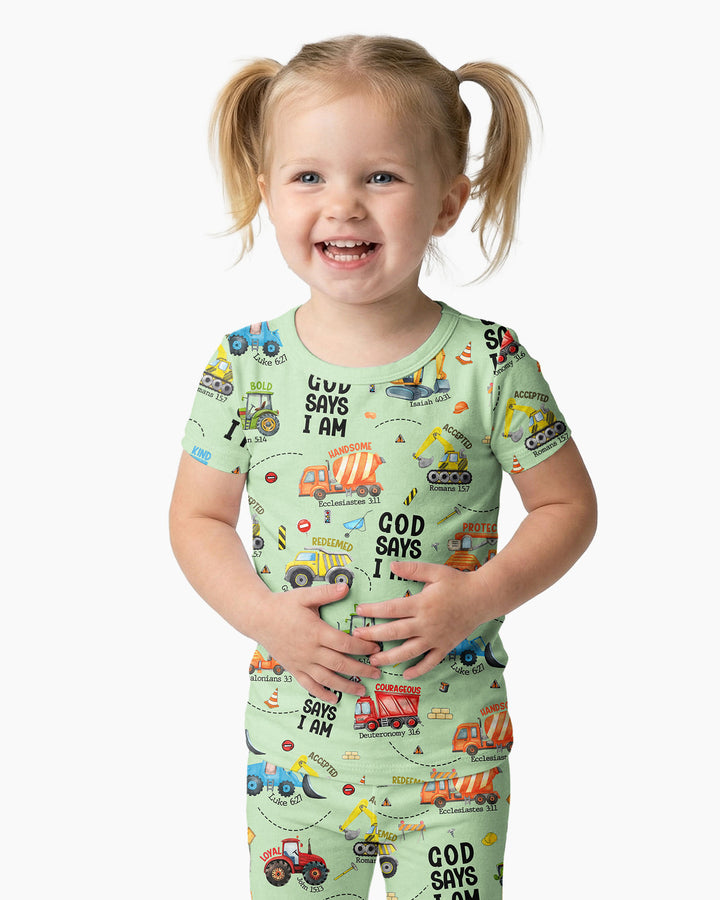 God Says I Am Bamboo Two Piece Short Sleeve Pyjamas Set