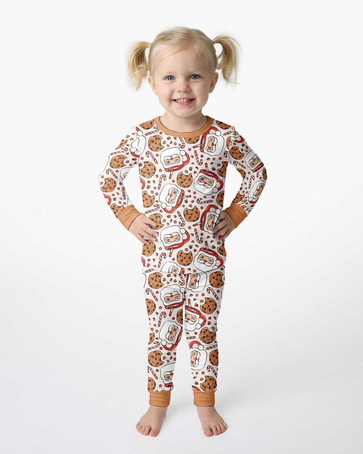 Santa's Cookie Break Bamboo Two Piece Long Sleeve Pajama Set