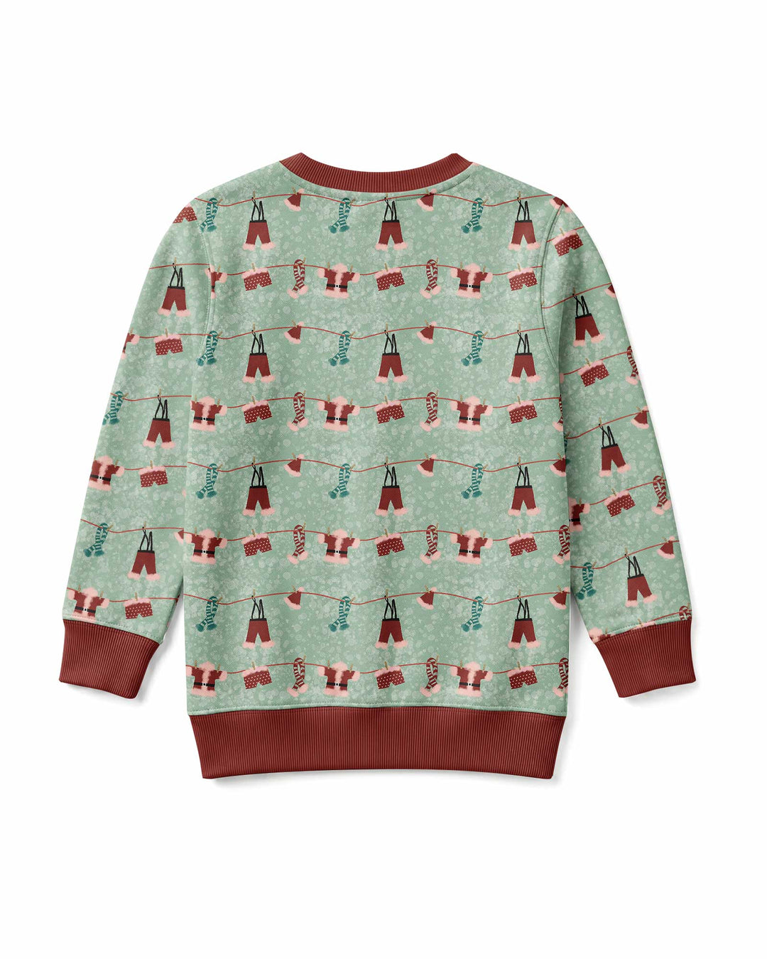 Santa In The Snow Bamboo Crewneck Sweatshirt