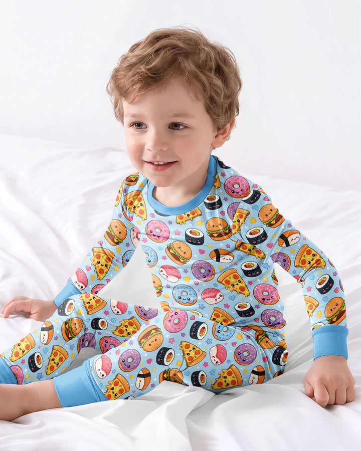 Template Bamboo Two Piece Long Sleeve Pyjamas Set