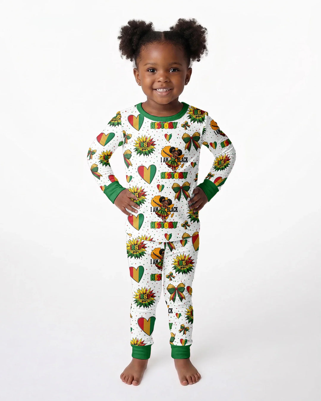 Juneteenth Girl I Am Black History Bamboo Two Piece Long Sleeve Pajama Set