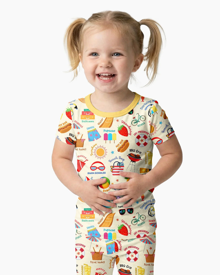 Love Summer Bamboo Two Piece Short Sleeve Pajama Set