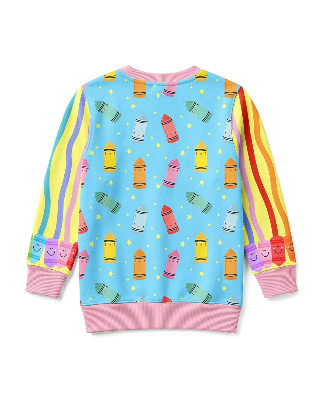 Happy Crayon Friends Bamboo Crewneck Sweatshirt