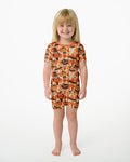 Vintage Halloween Carnival Bamboo Two Piece Short Sleeve Shorts Pajama Set