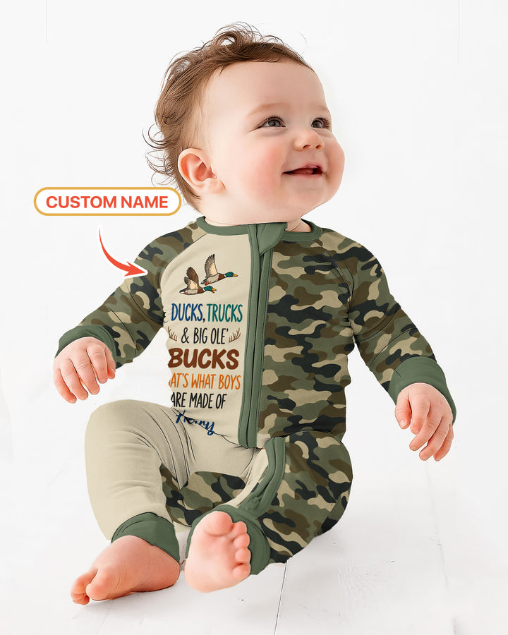 Custom Name Ducks, Trucks & Big Ole' Bucks Bamboo Convertible Zippy