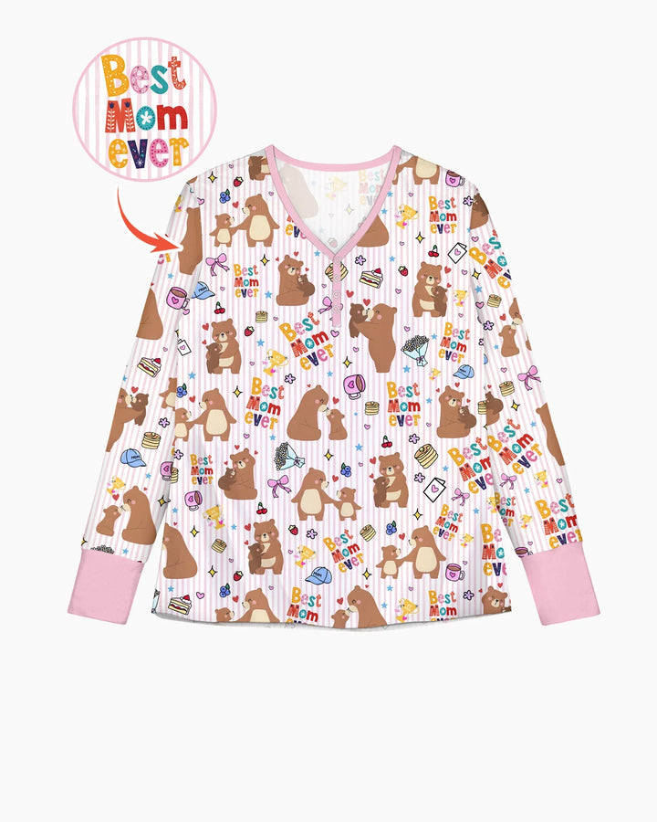 Best Mama Bear Ever Family Matching Bamboo Women Pajama Set