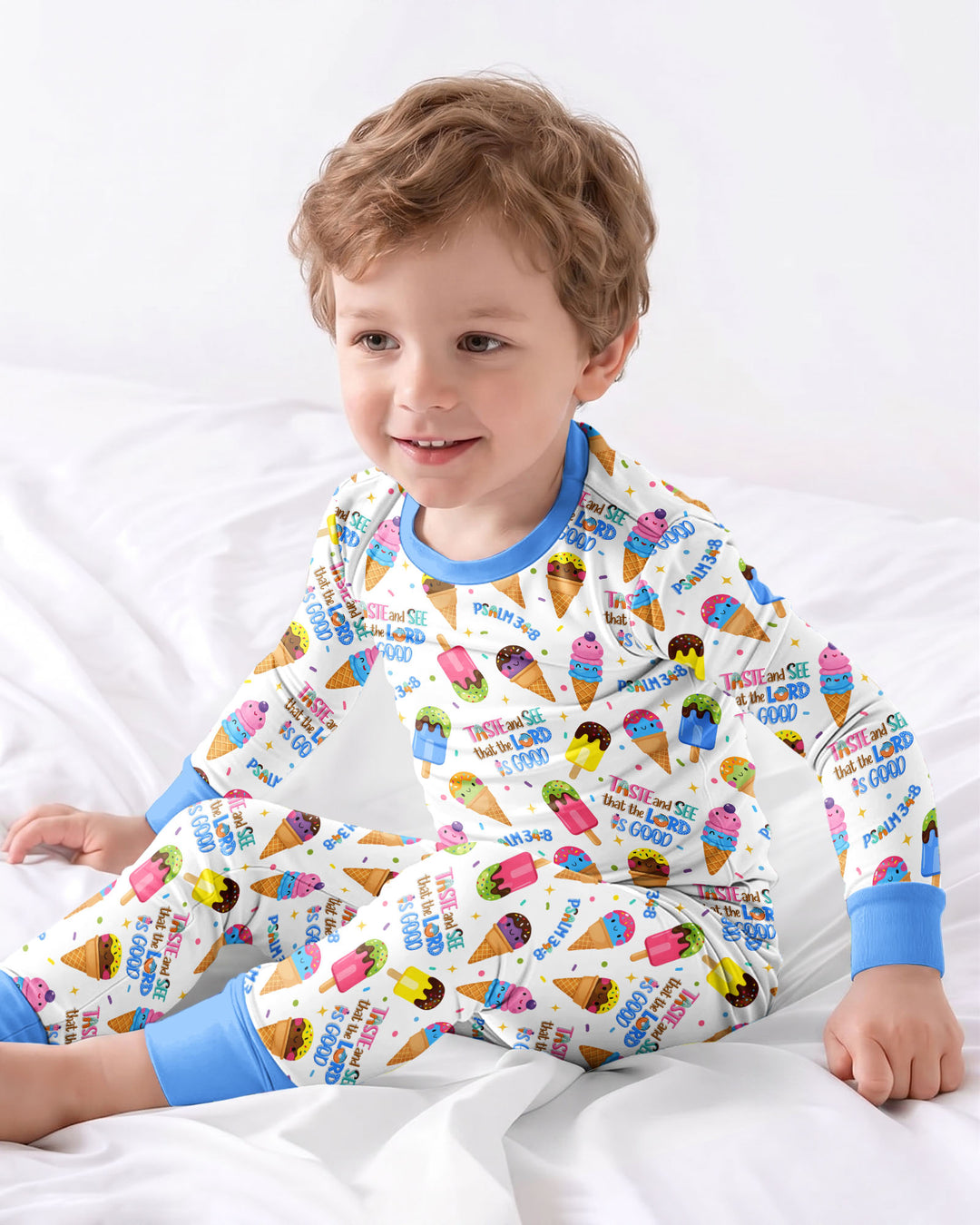 Template Bamboo Two Piece Long Sleeve Pyjamas Set