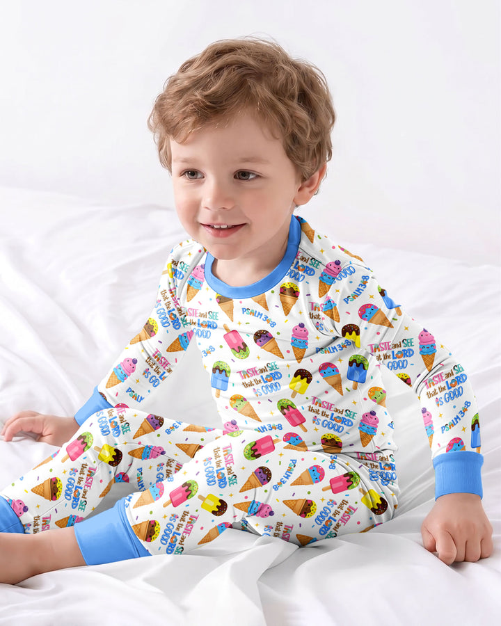 Template Bamboo Two Piece Long Sleeve Pyjamas Set