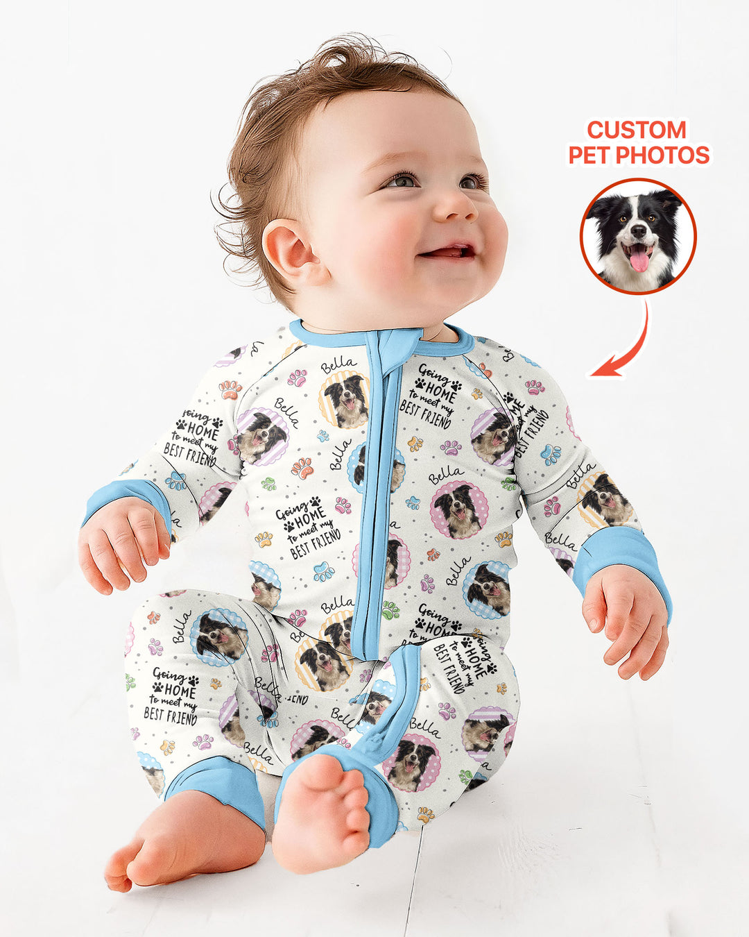 Custom Pet Photo My First Best Friend Bamboo Convertible Zippy