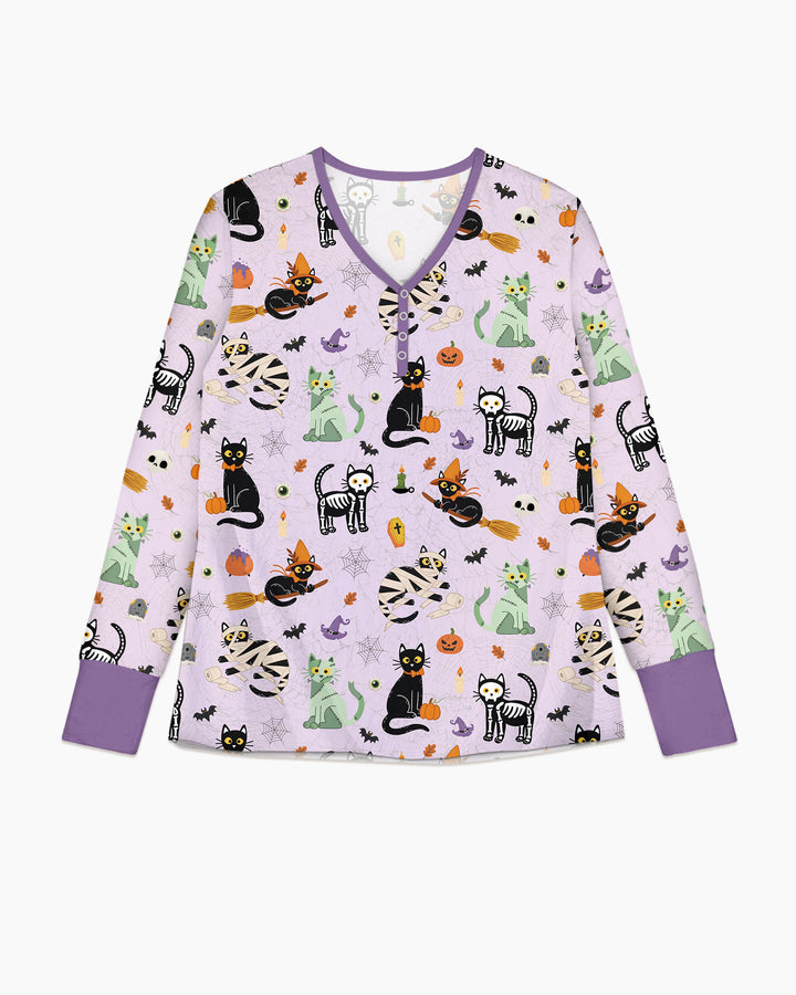 Spooky Cat Squad Bamboo Women Pajama Set