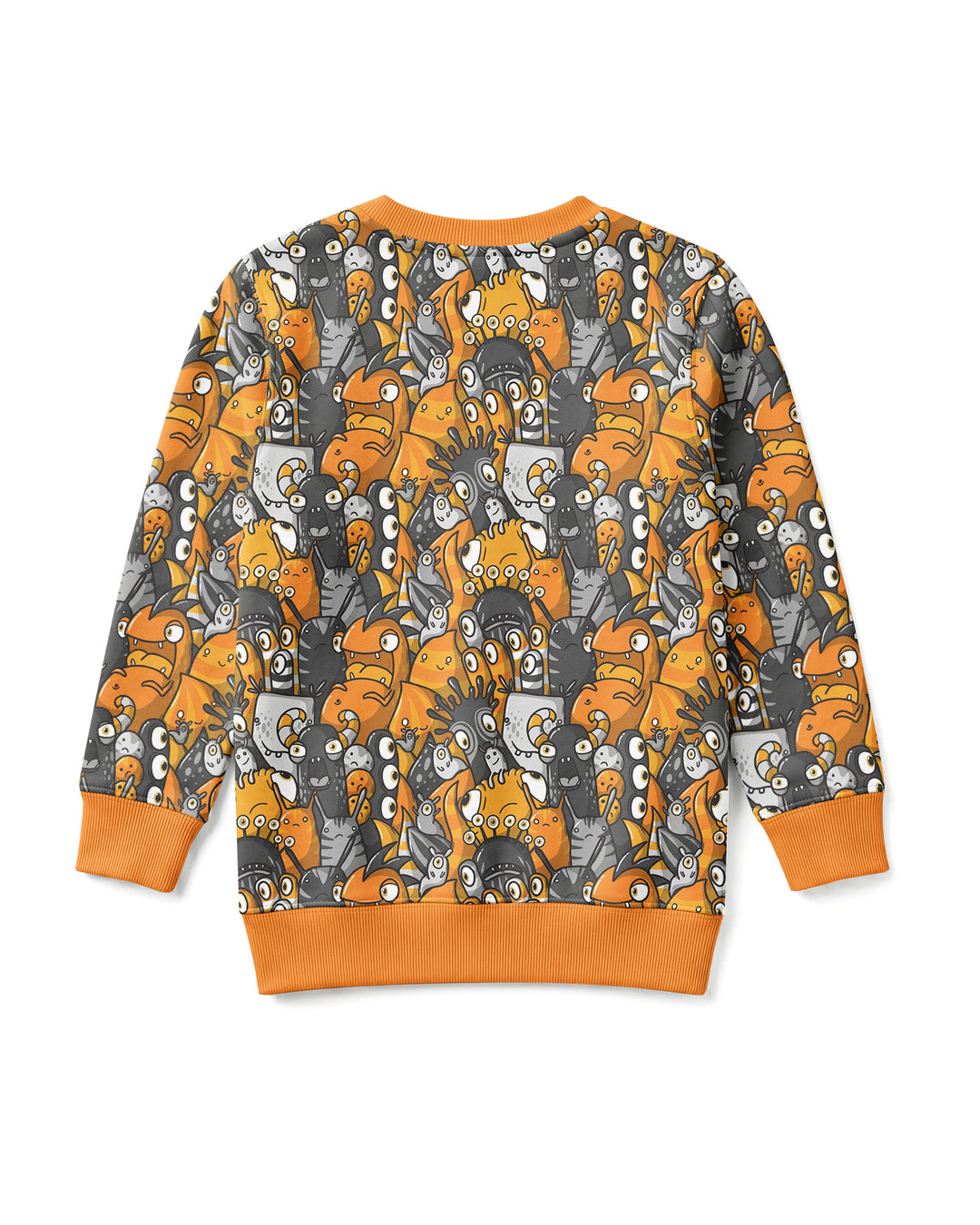Colorful Doodle Monster Friends Bamboo Crewneck Sweatshirt