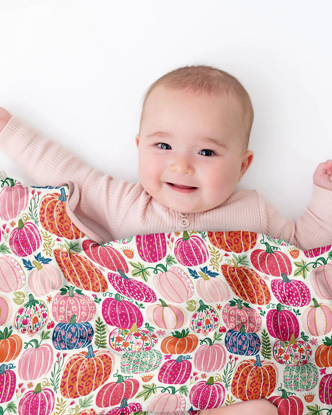 Pumpkin & Bloom Bamboo Blanket