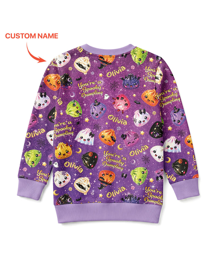 Custom Name You're A Spooky Dumpling Bamboo Crewneck Sweatshirt