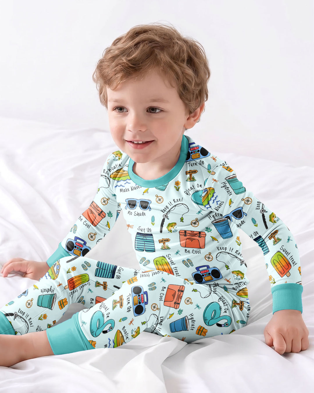 Lake Days Bamboo Two Piece Long Sleeve Pajama Set